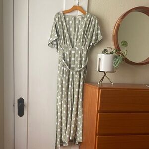 Mara Hoffman Green Polka Dot Jumpsuit
